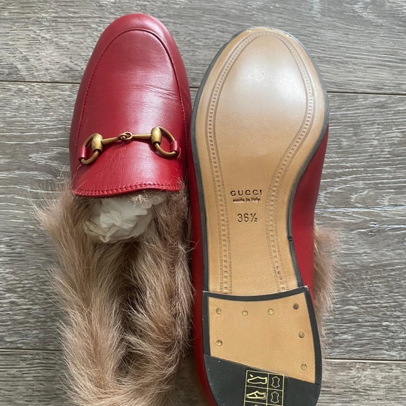 Gucci Jordaan fur loafer